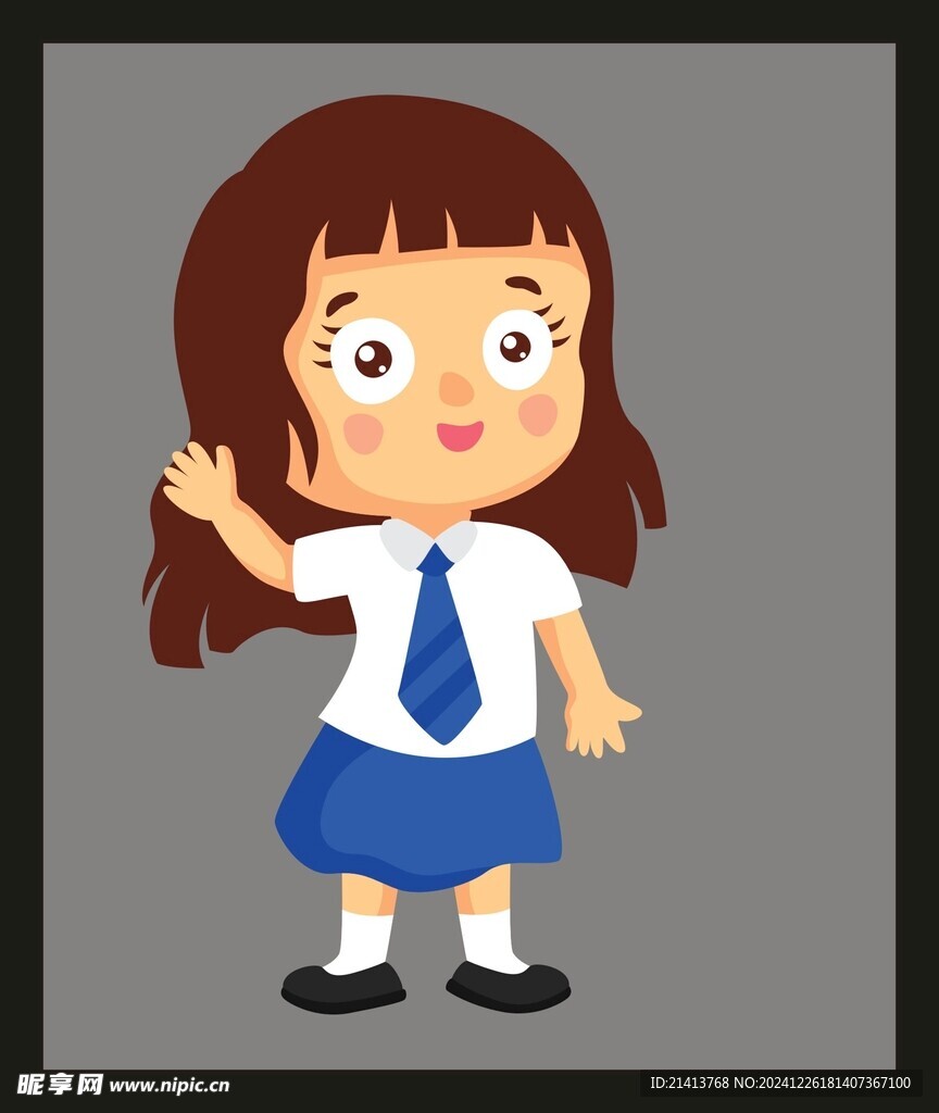 手绘卡通学生