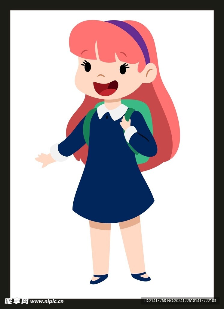 手绘卡通学生