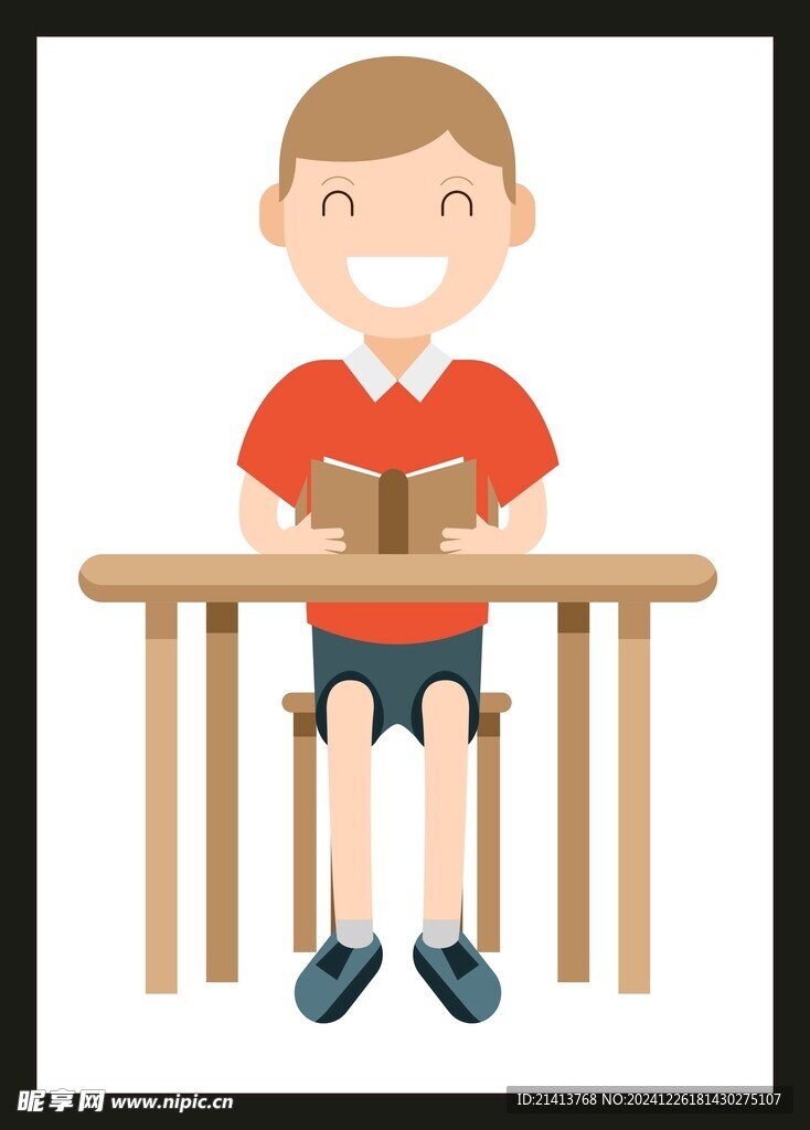 手绘卡通学生