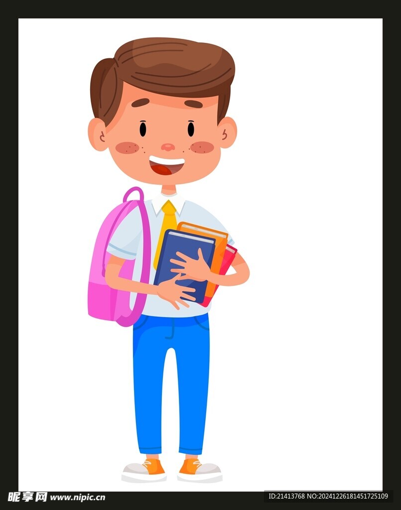 手绘卡通学生