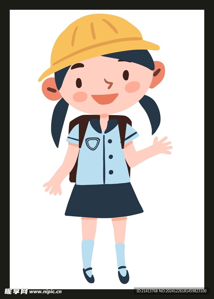手绘卡通学生