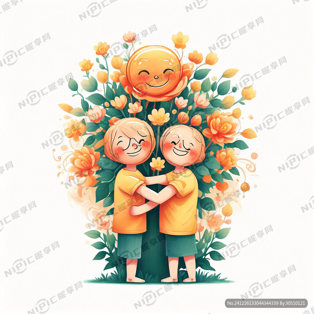 微笑 阳光 积极 花朵 小树