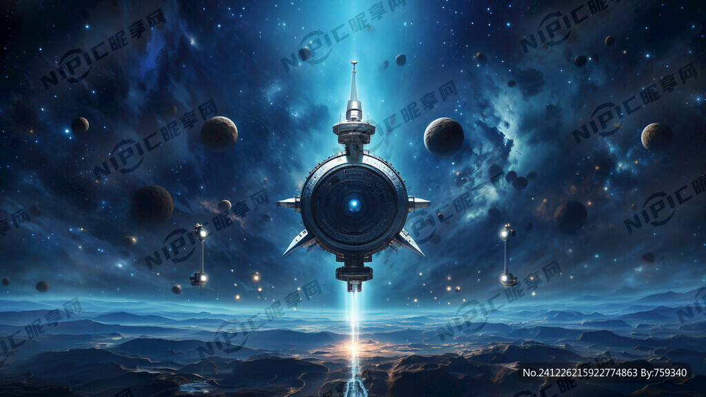 蓝色星空背景 设计的有科技感