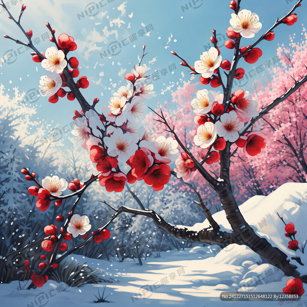 梅花 寒梅 红色梅花 白色梅花