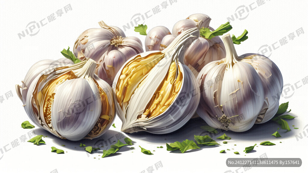 白色饱满的大蒜