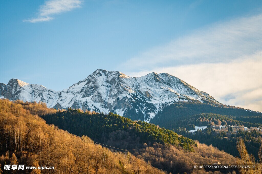 瑞士山雪景