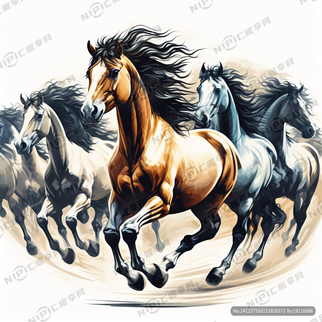 我要一个体现龙马精神的矢量图