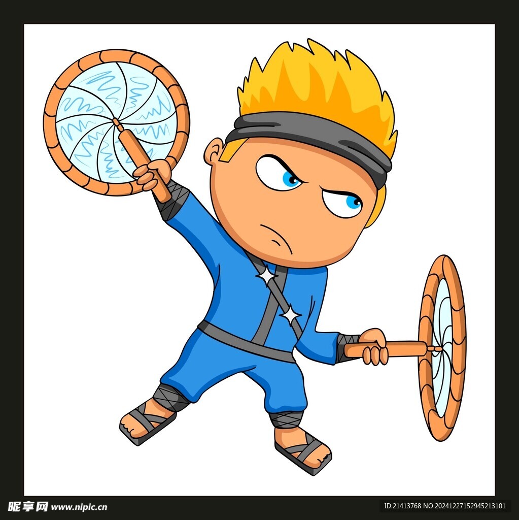 手绘忍者剑客