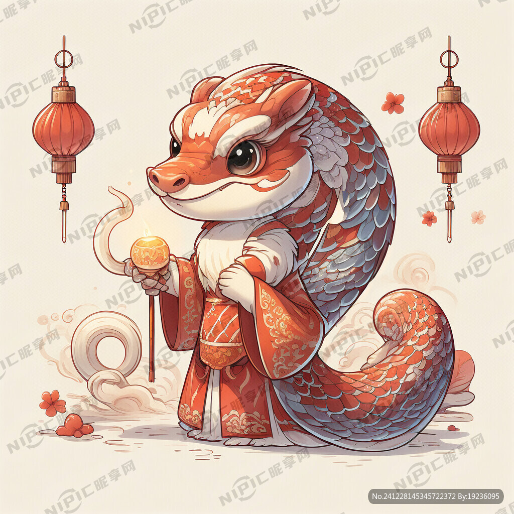 新年 属相蛇   卡通  可爱
