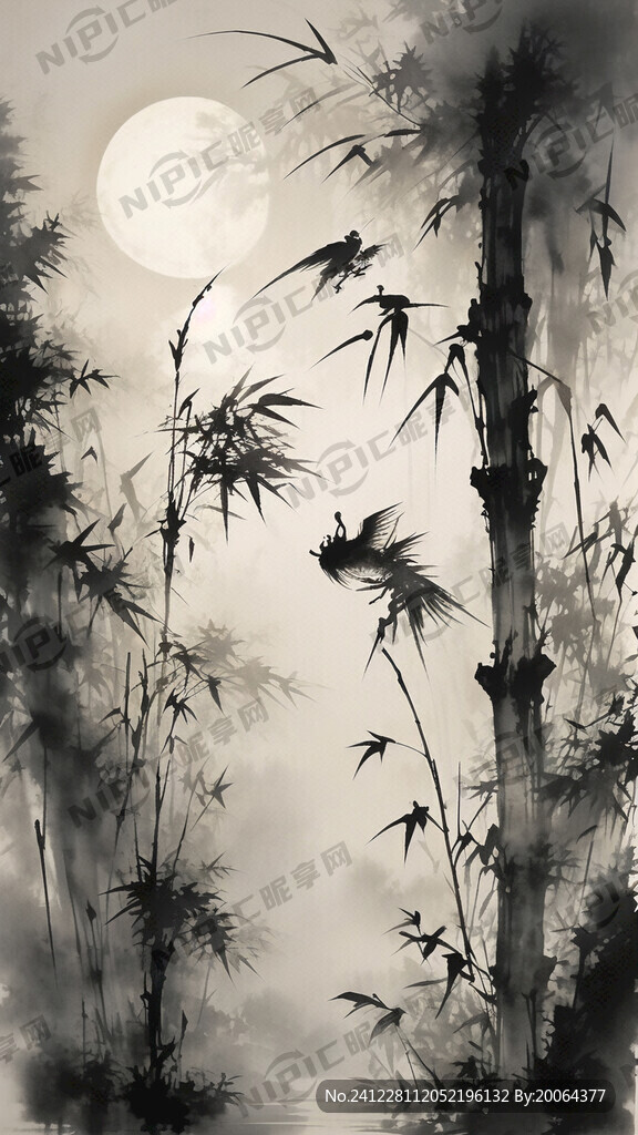 竹子月亮玄关