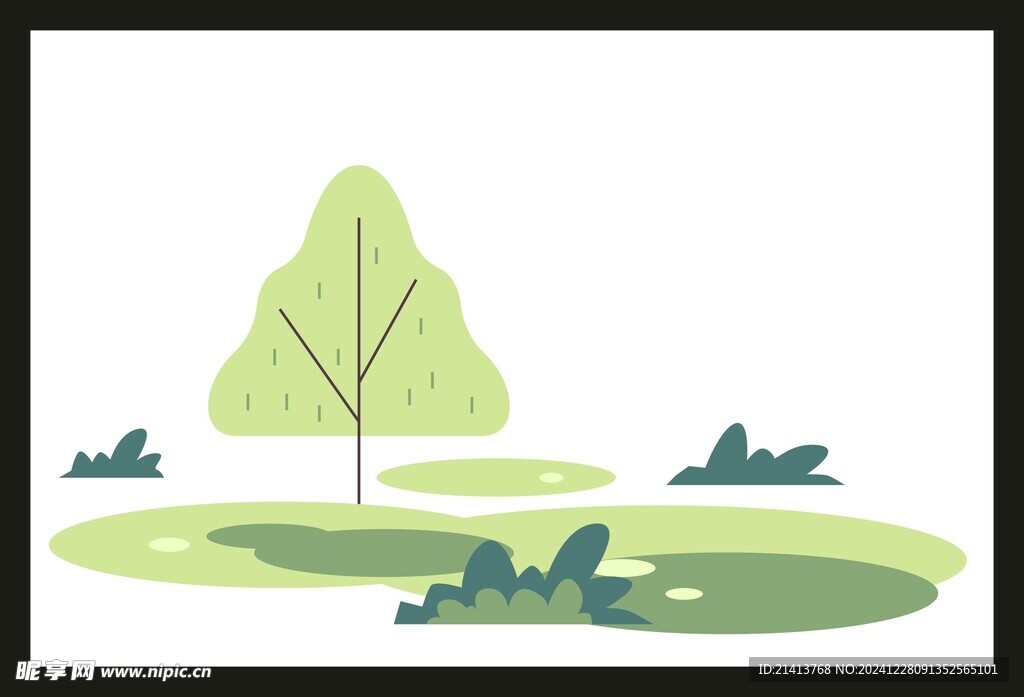 手绘自然风景