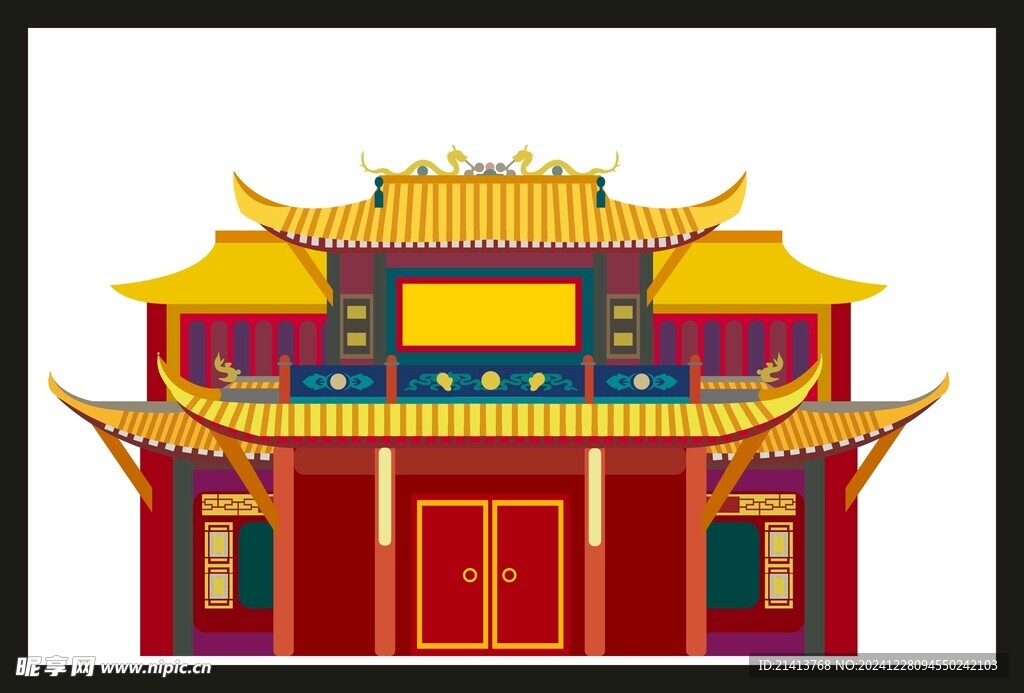 手绘古典建筑