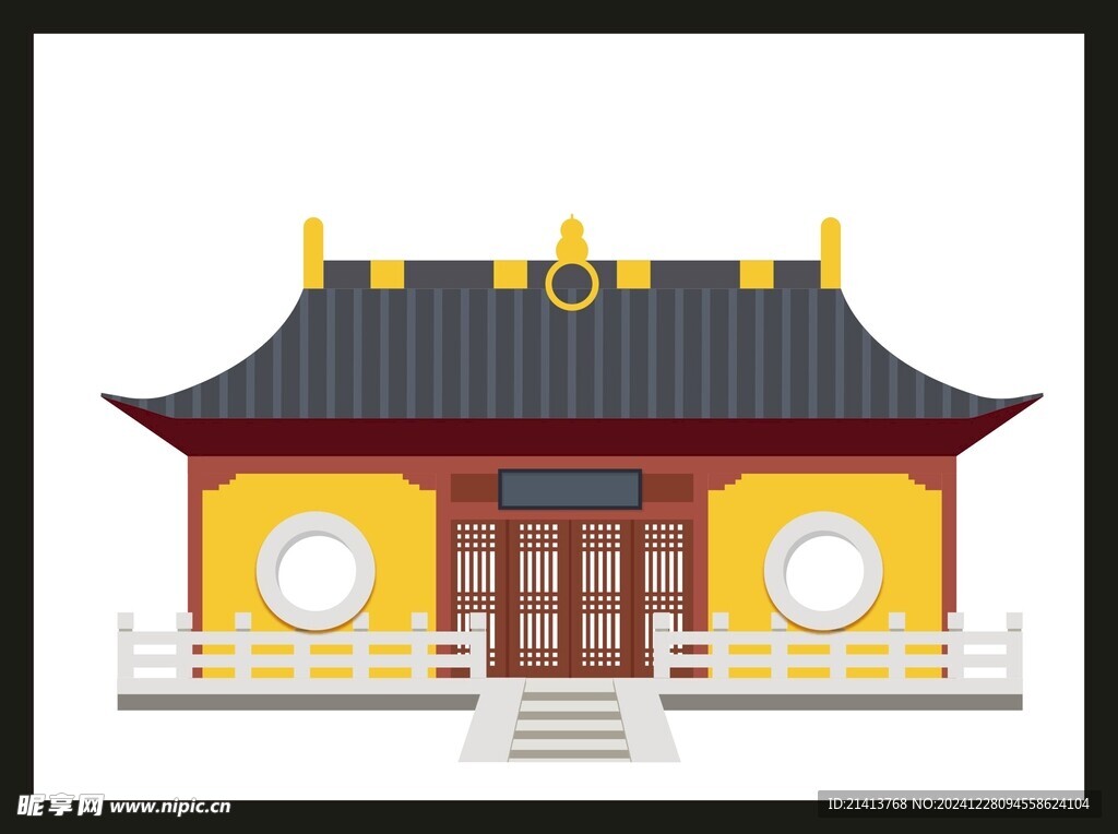 手绘古典建筑