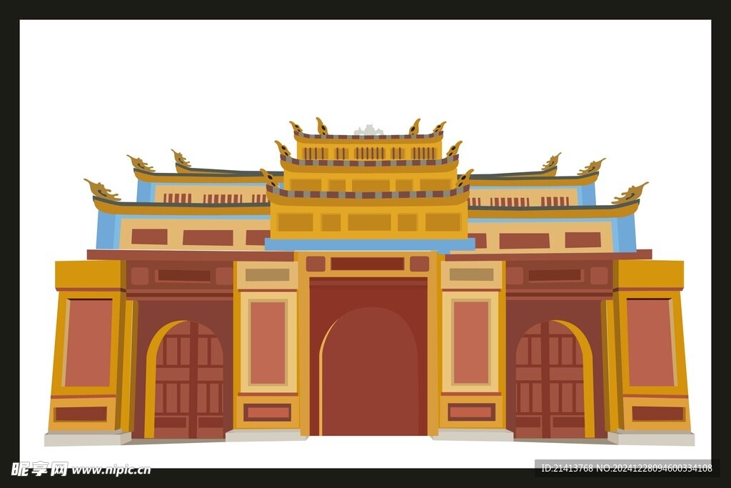 手绘古典建筑