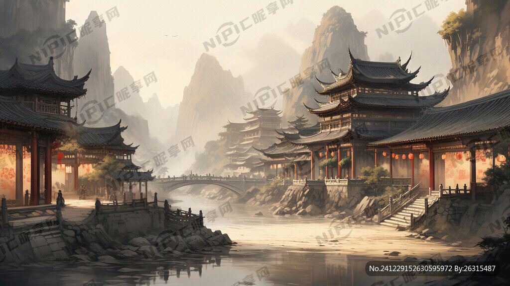 临涣当地有名建筑 丹青 朱红