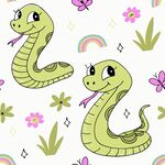 蛇年可爱卡通插画