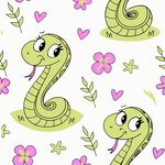 蛇年可爱卡通插画