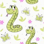 蛇年可爱卡通插画