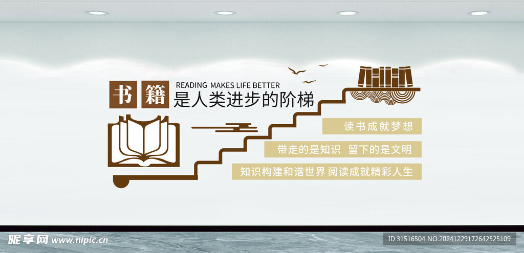 校园读书文化墙