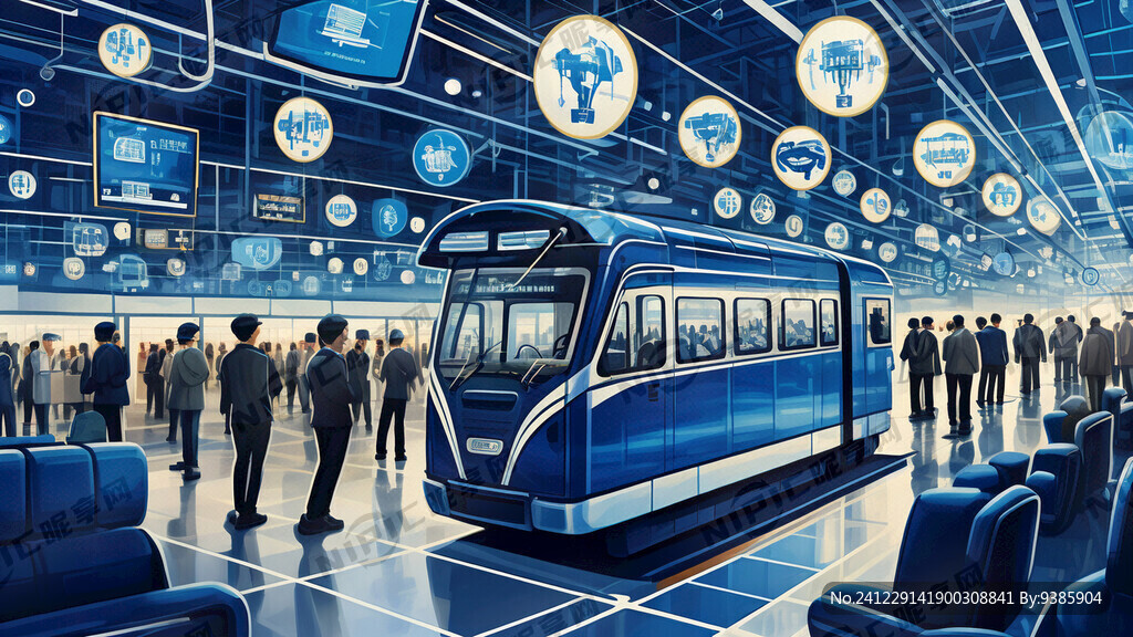 蓝色背景 客运主题 网上售票