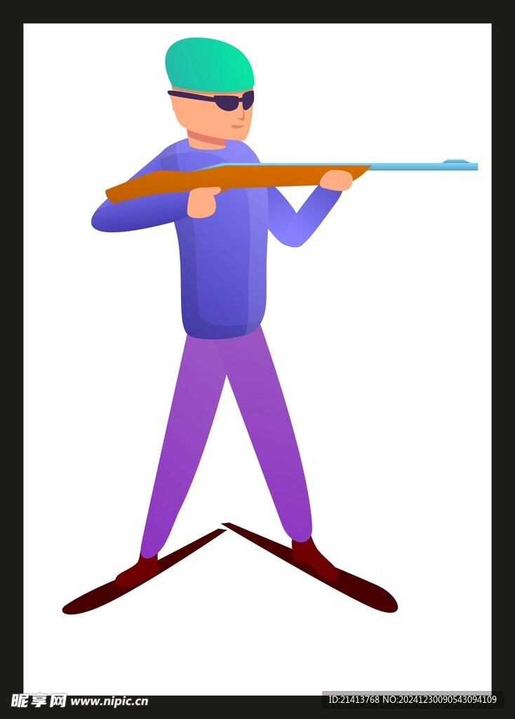 运动射击人物