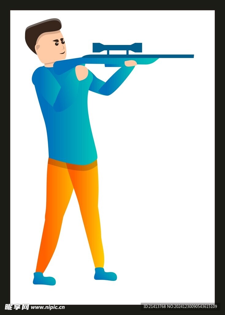运动射击人物