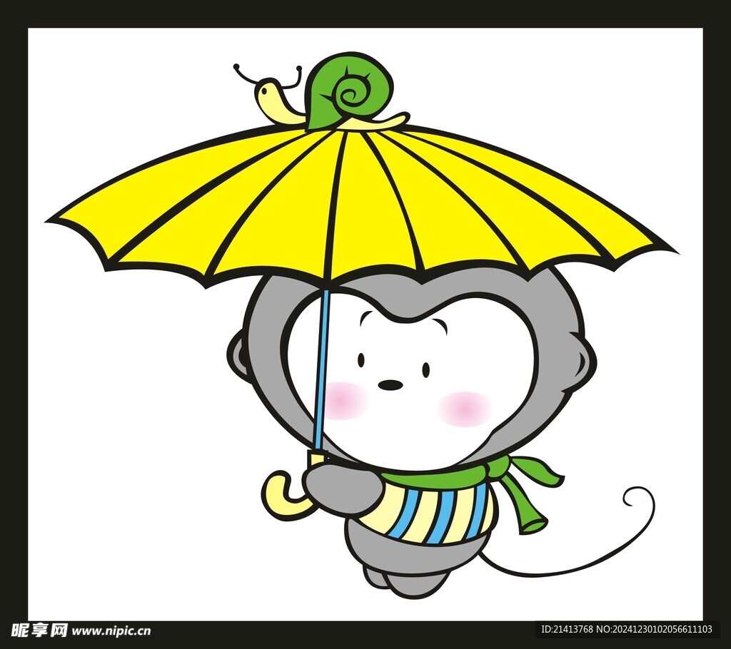 手绘卡通小猴