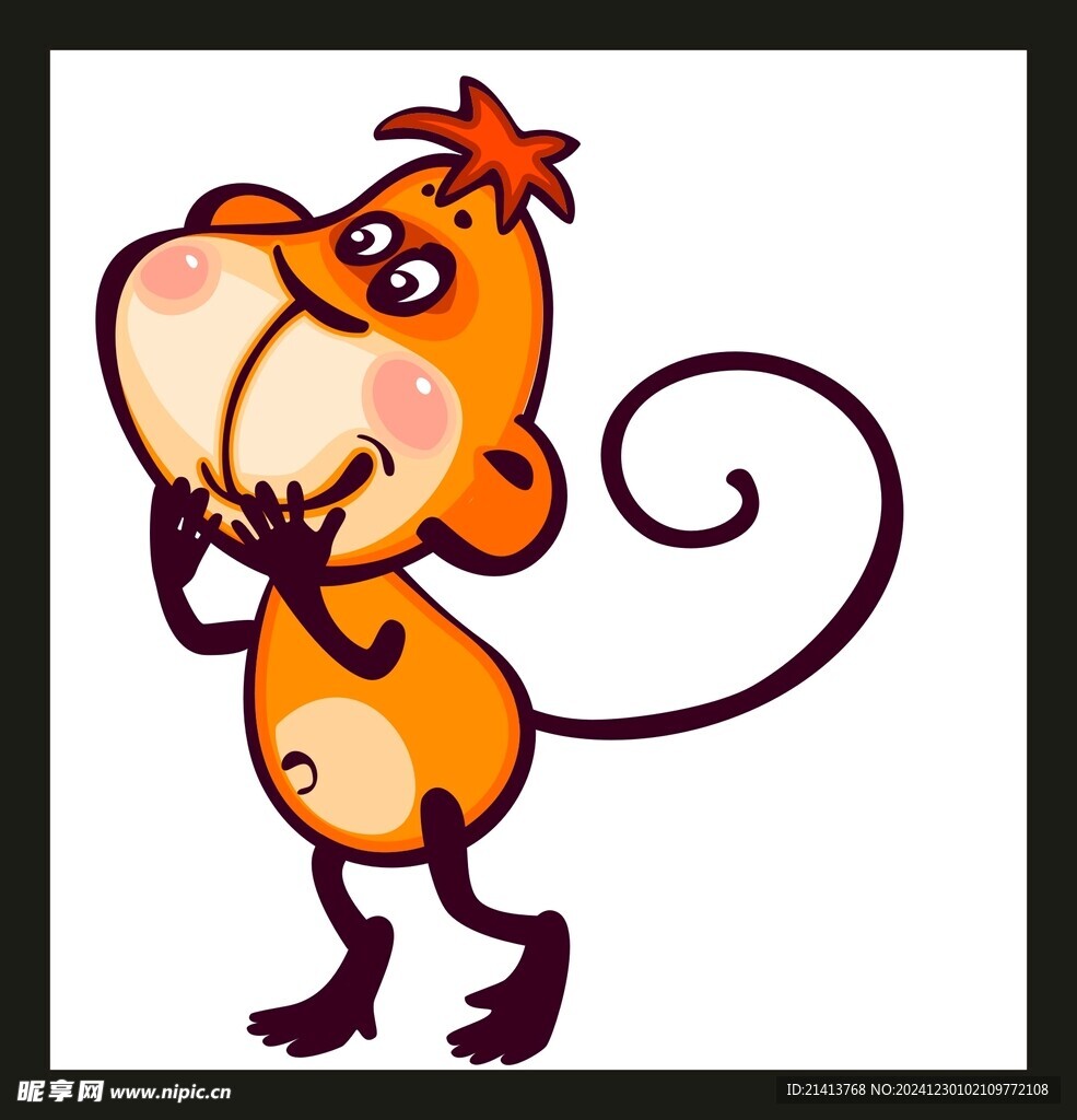 手绘卡通小猴