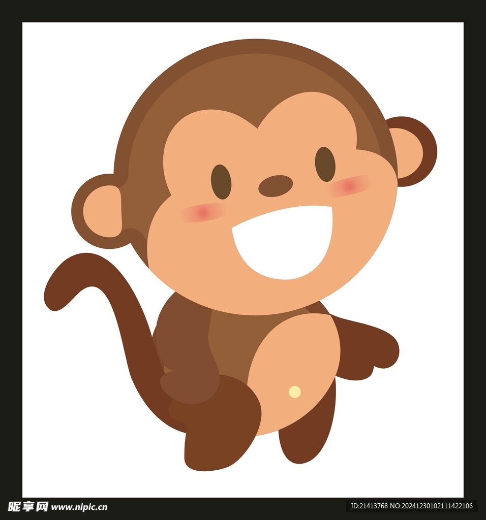 手绘卡通小猴