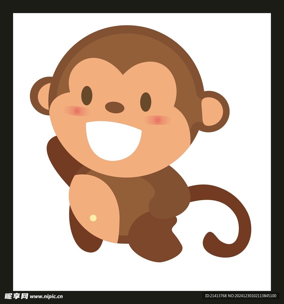 手绘卡通小猴