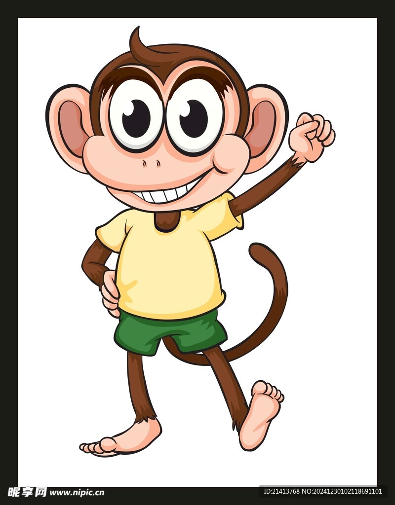 手绘卡通小猴