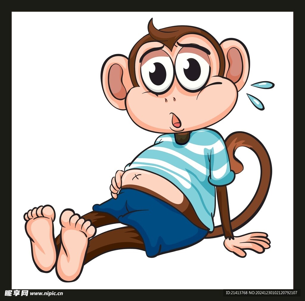 手绘卡通小猴