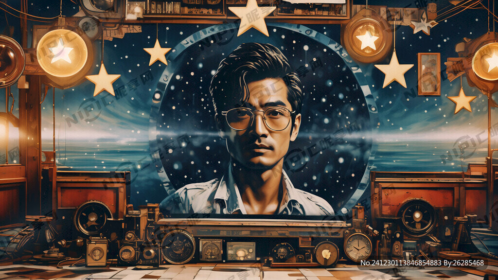 怀旧港星照片背景墙