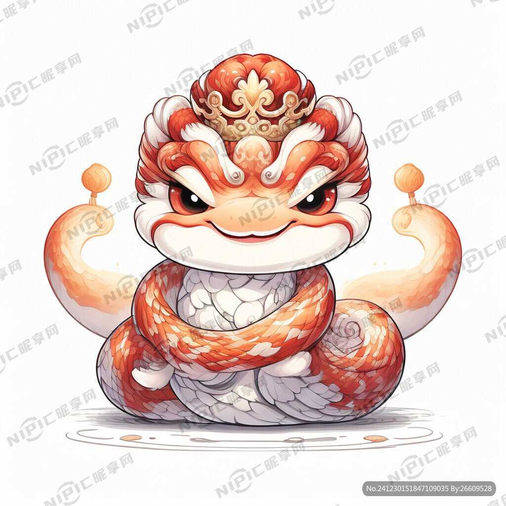 蛇 高清 白色背景 新年 喜庆