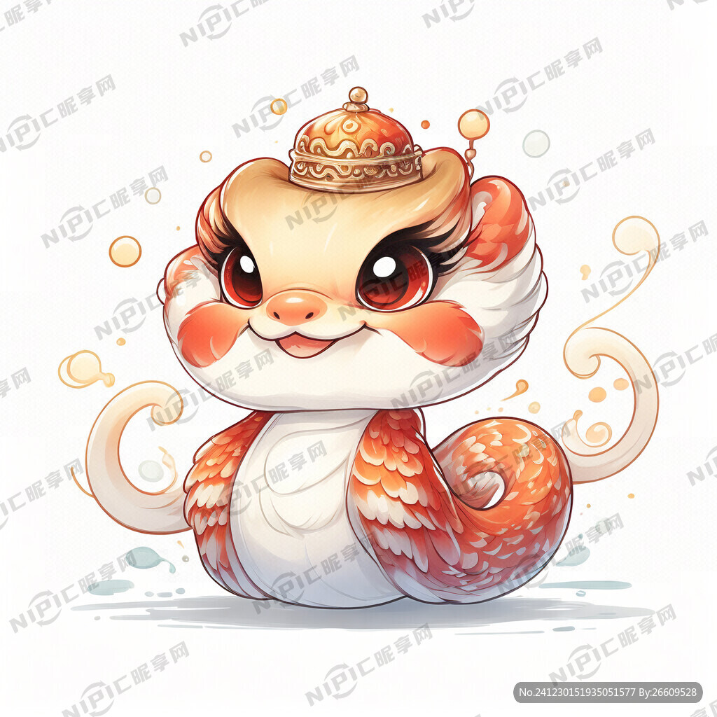 蛇 高清 白色背景 新年 喜庆