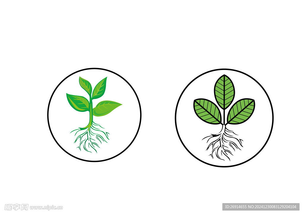 植物幼苗图标标志