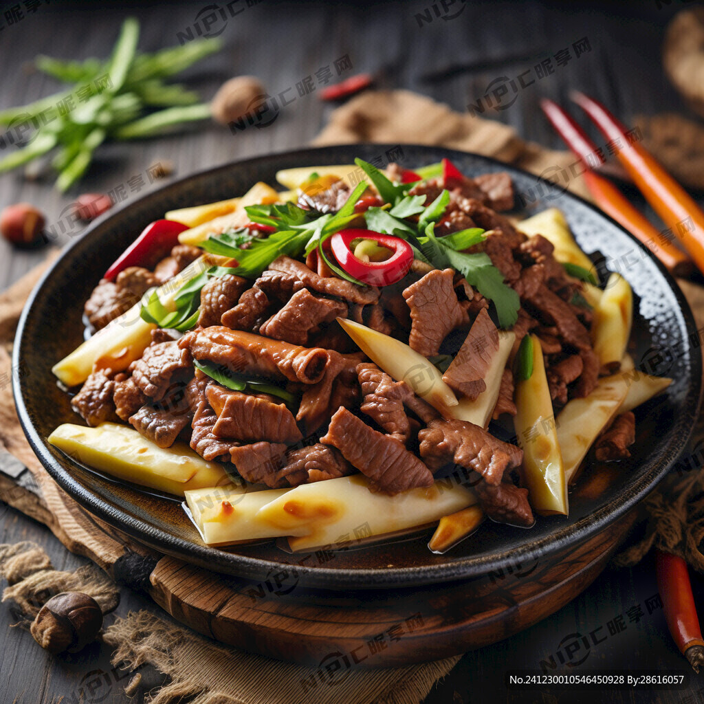 冬笋炒牛肉
