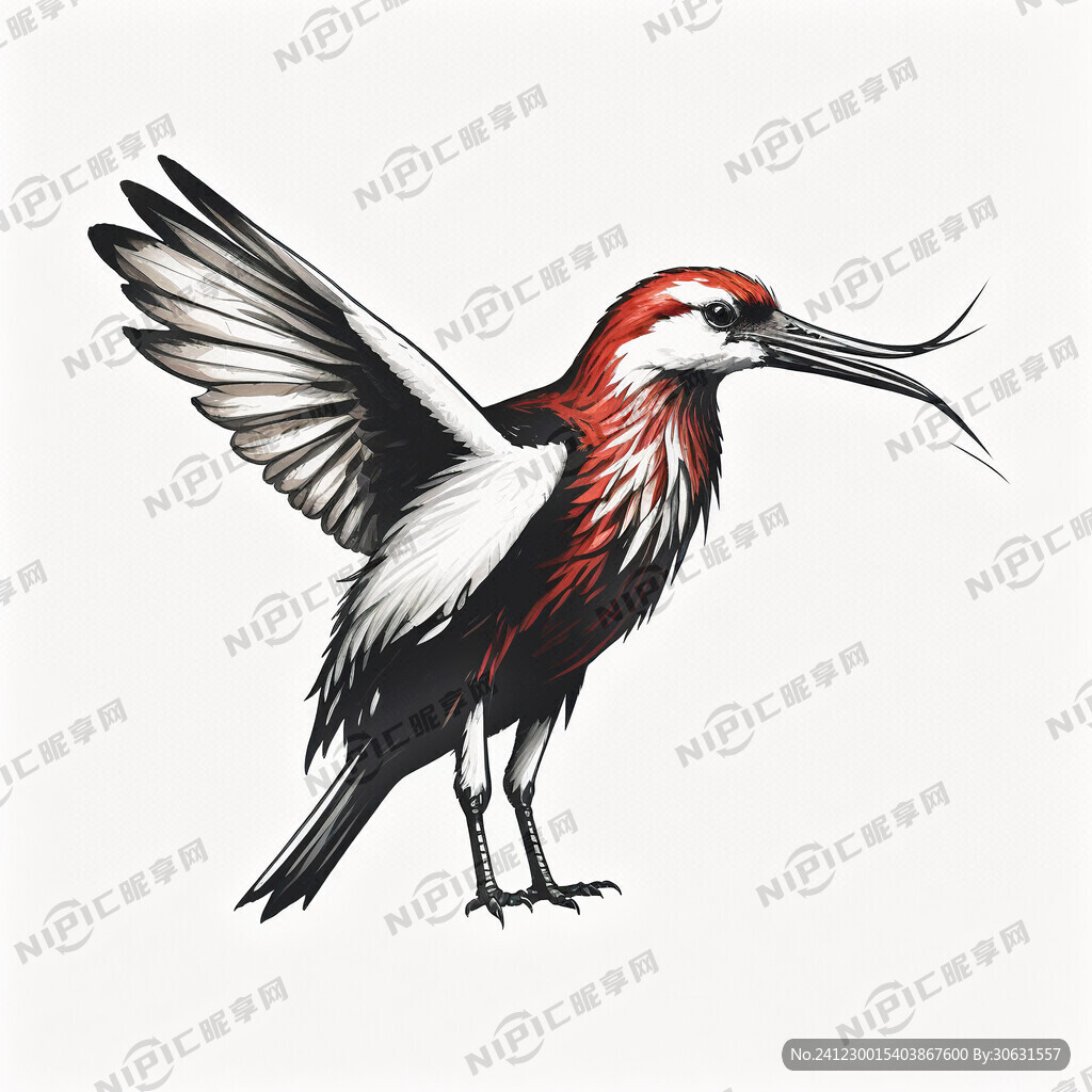 朱鹮简笔画