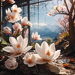 玉兰花实物风景图