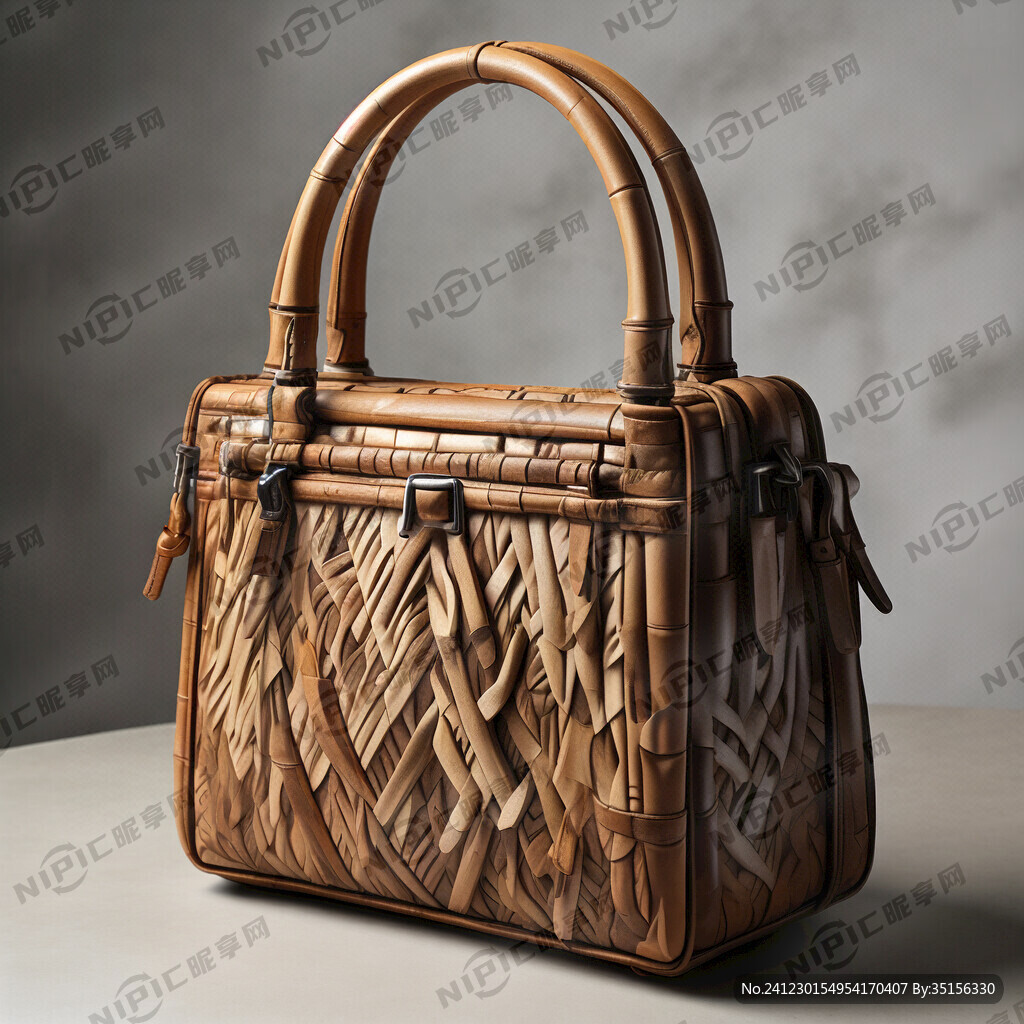 手提包 把手是竹节的