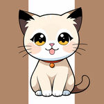 手绘卡通猫咪