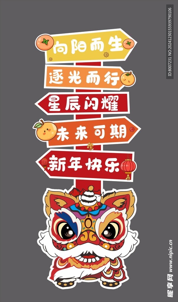 新年指引立牌展板