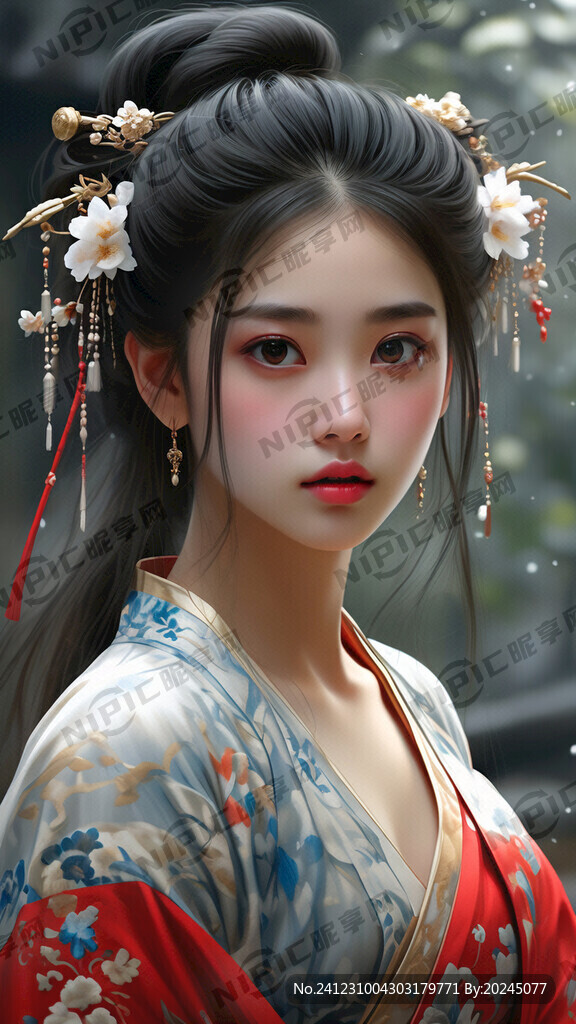 精致美丽的五官、窈宛的身材、大