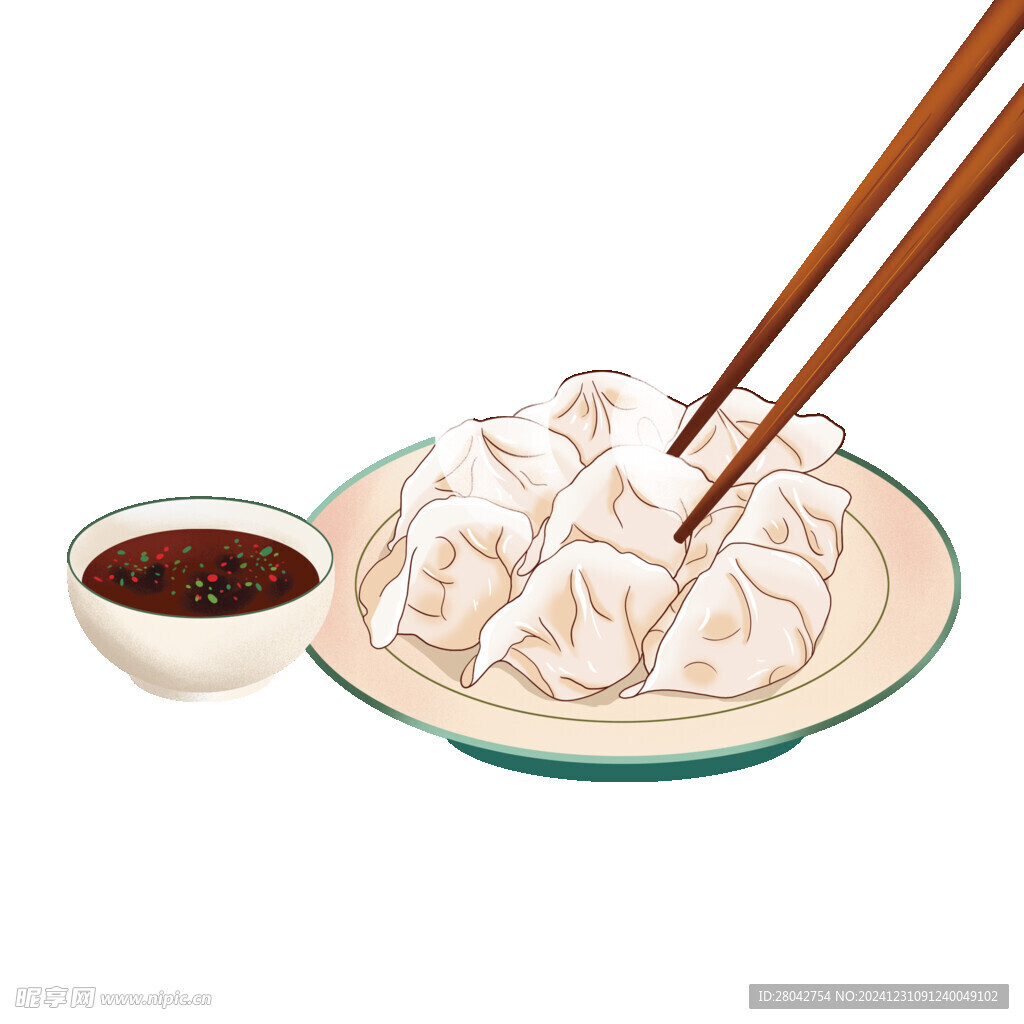 冬至饺子元素