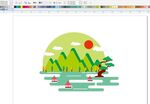 简易山水插画