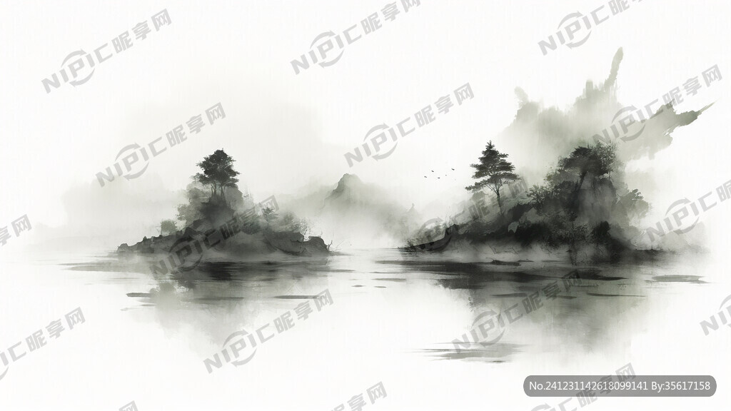 少量绿色茶叶元素在边角作为点缀