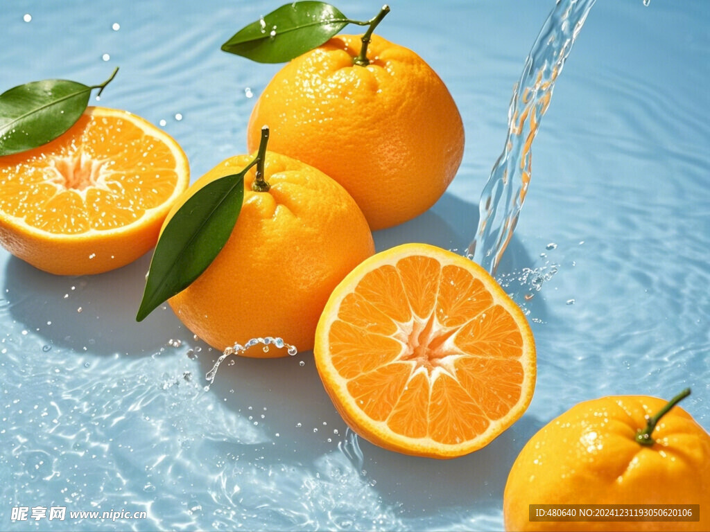橙子水果特写照片