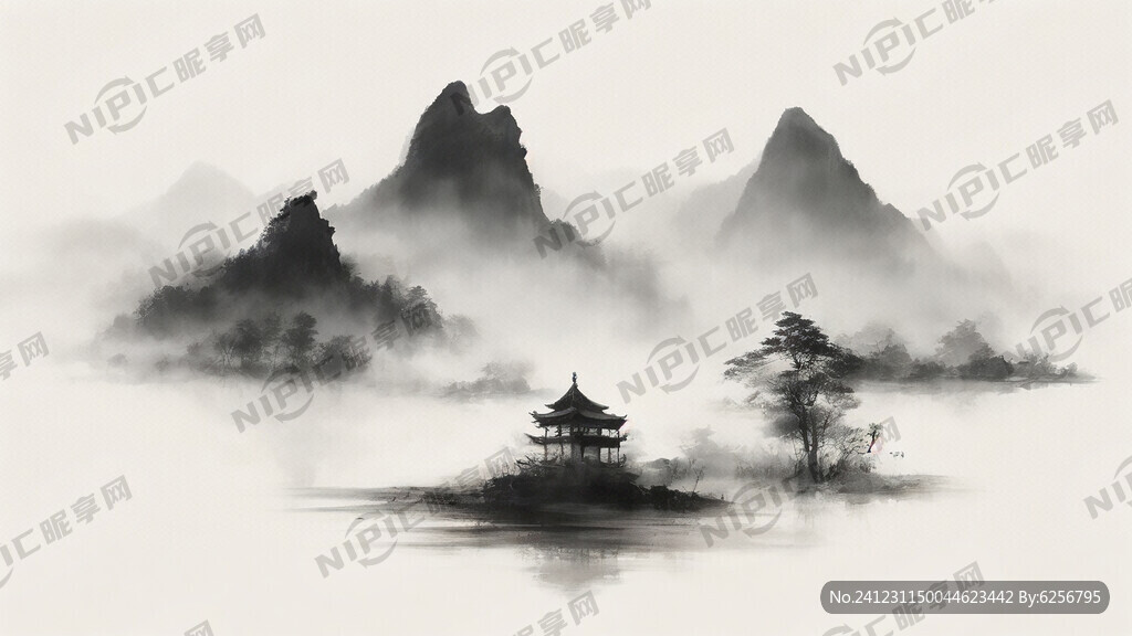 禅茶一味 山水画