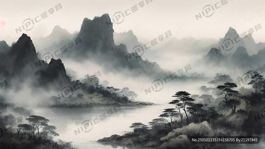 国画 千里江山图 王希孟
