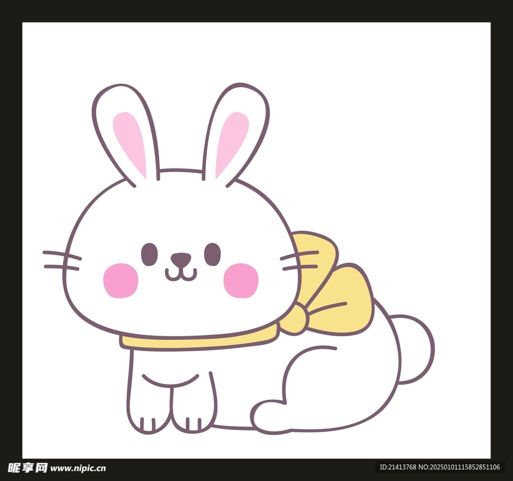 手绘卡通小兔